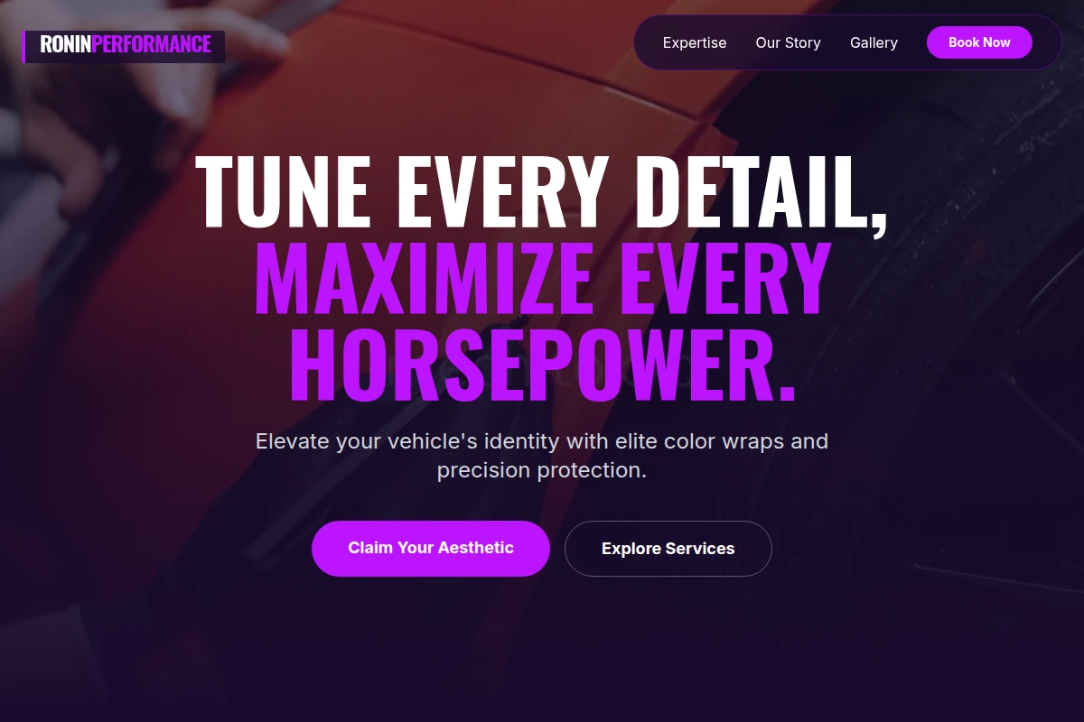 Premium Mechanic Website Design